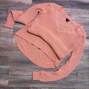 Rue 21 - Large - Women's Cardigan Sweater -Soft Oversized - Knit‎ Coral Pink